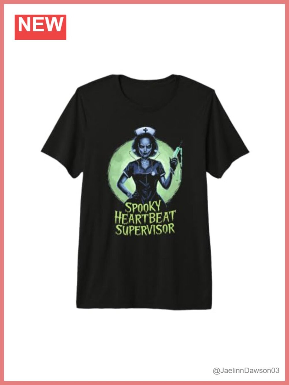 Halloween Cardiac Nurse Tri-Blend T-Shirt Crew Neck Soft Tee